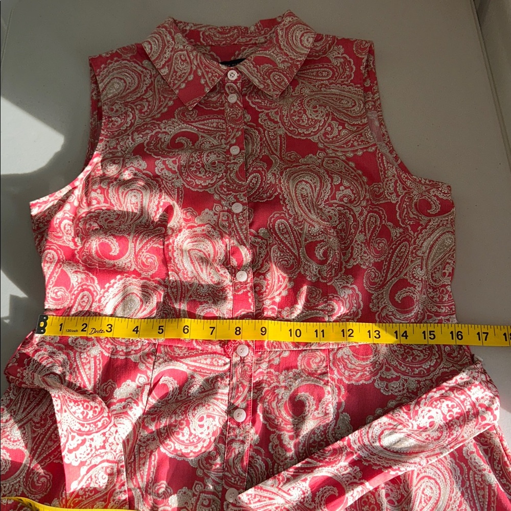 NWT Tommy Hilfiger Red Paisley Midi Dress Size 8. - Picture 9 of 16